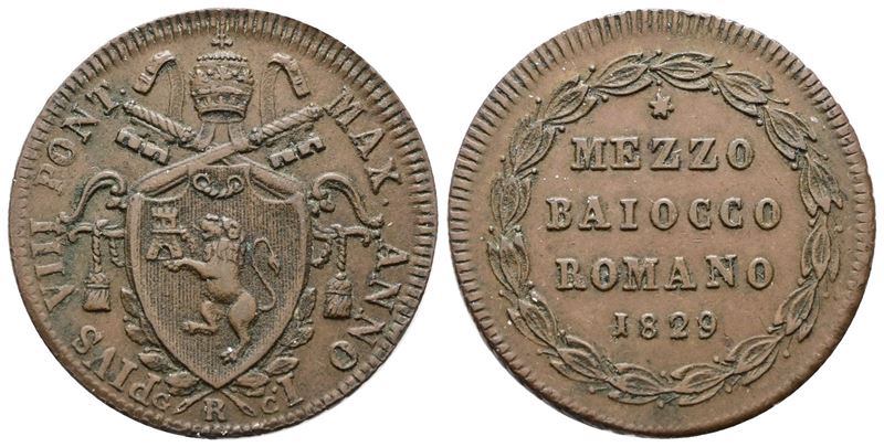 Pio VIII, Mezzo Baiocco 1829