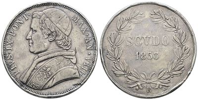 Pio IX, Scudo del 1853 (anno VIII) - Roma