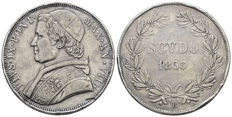 Pio IX, Scudo del 1853 (anno VIII) - Roma