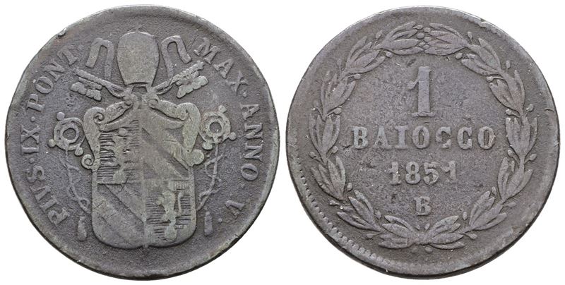 Pio IX, Baiocco del 1851, Stato Pontificio, Bologna