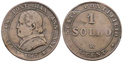 Pio IX, Soldo del 1867, Roma