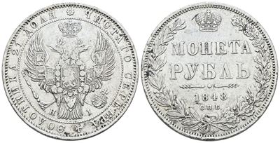 Nicola I, Rublo del 1848, argento, 20,43 gr