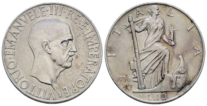 Vittorio Emanuele III, Moneta da 10 lire del 1936 'Impero'
