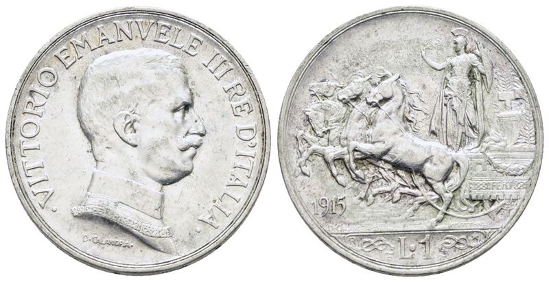 Vittorio Emanuele III, Lira 1915 "Quadriga briosa"
