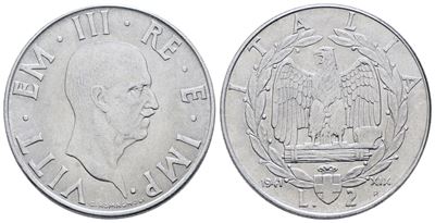 Vittorio Emanuele III, 2 lire 1941 'Impero', Acquisto, 10 gr, Gig. 122