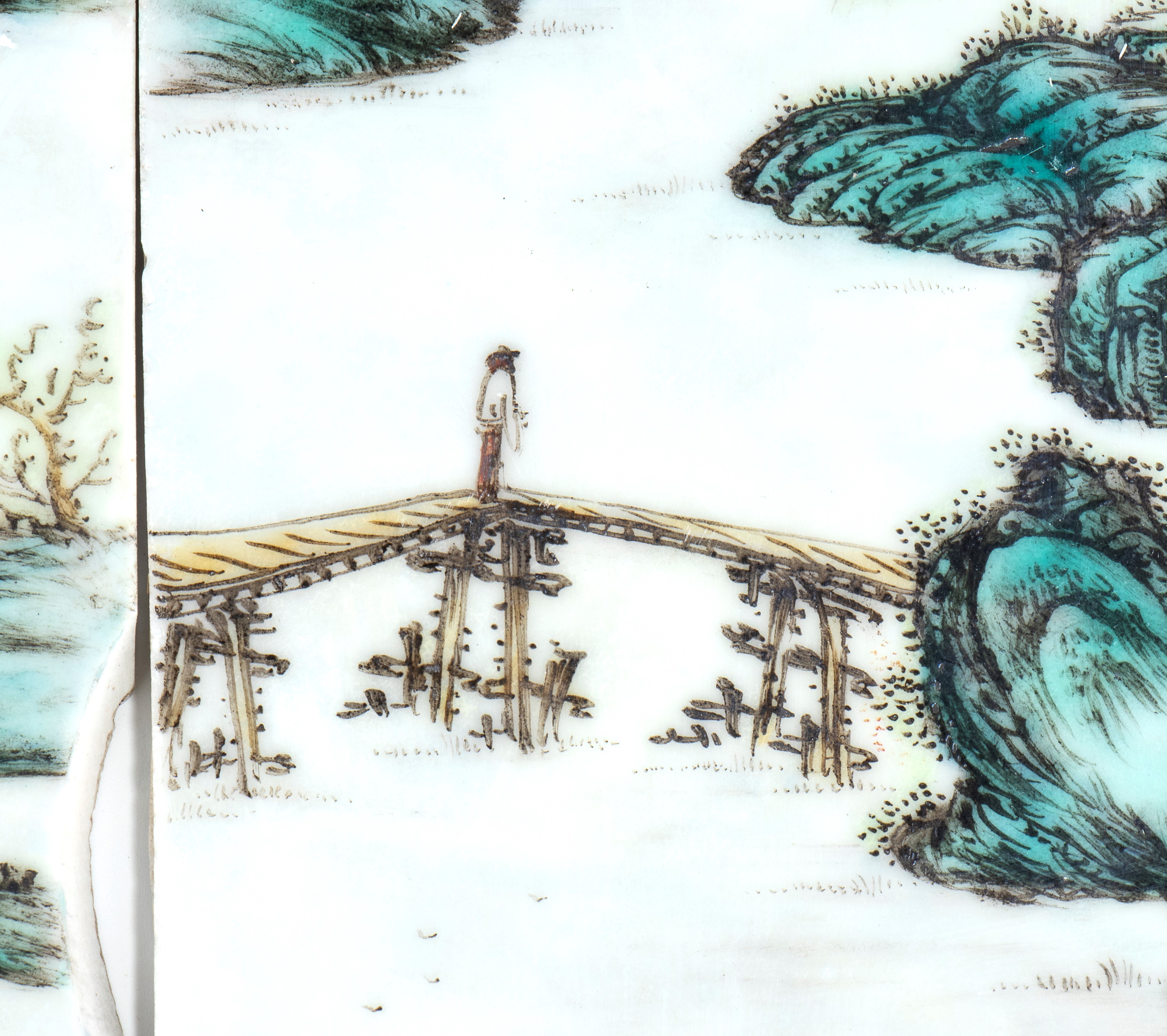 Raffinato set di formelle in porcellana ( 3 pezzi), Cina