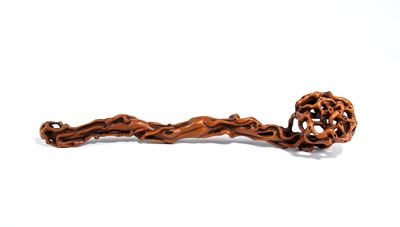 Scettro Ruyi, legno di bosso, Cina, XX secolo