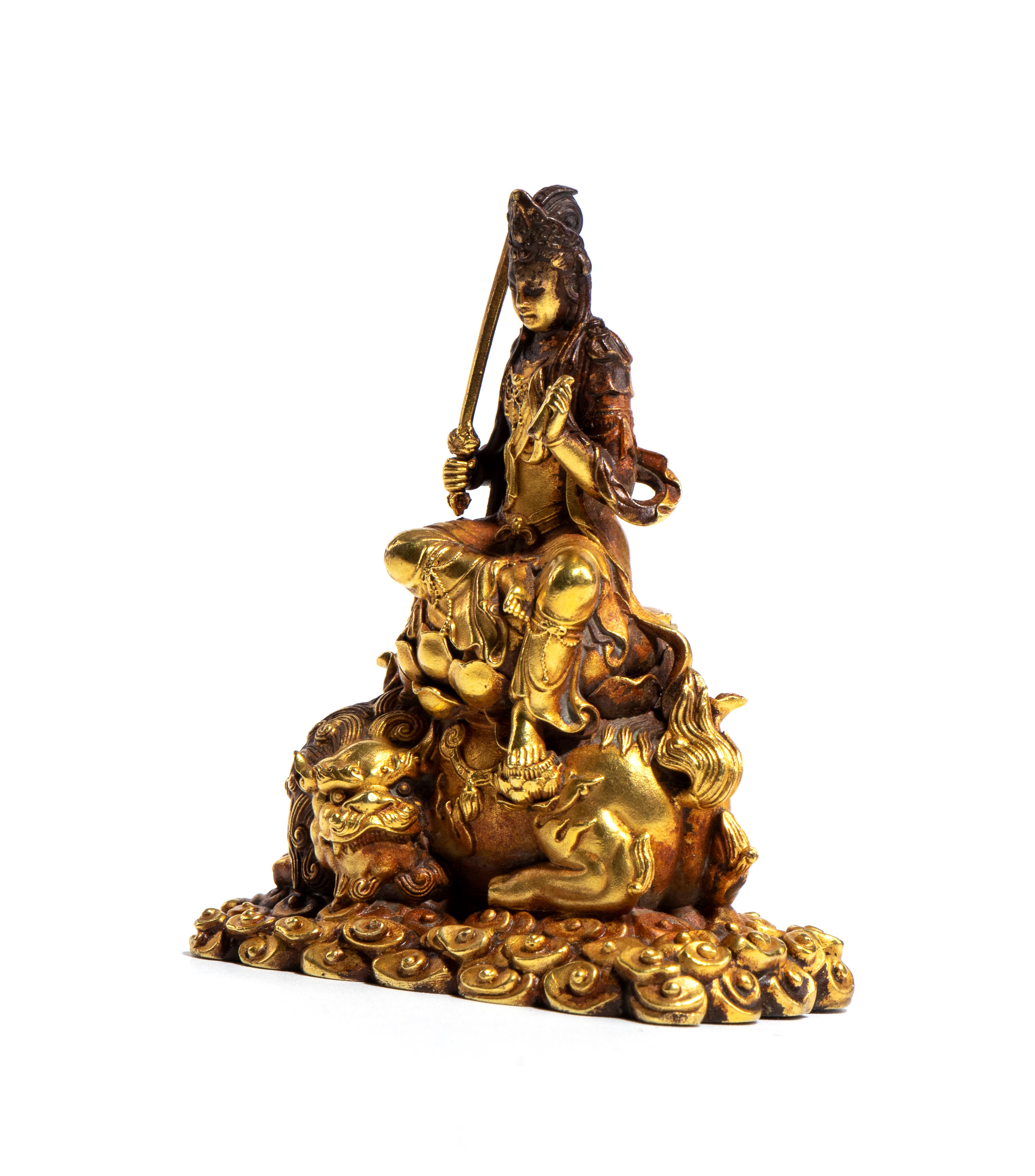 Figura di Bodhisattva Manjushri, Cina