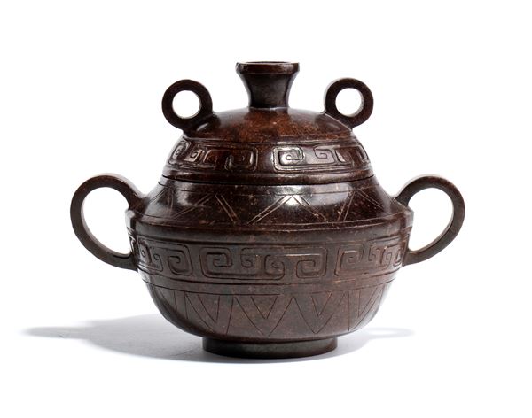 Incensiere in giada Hetian, Cina