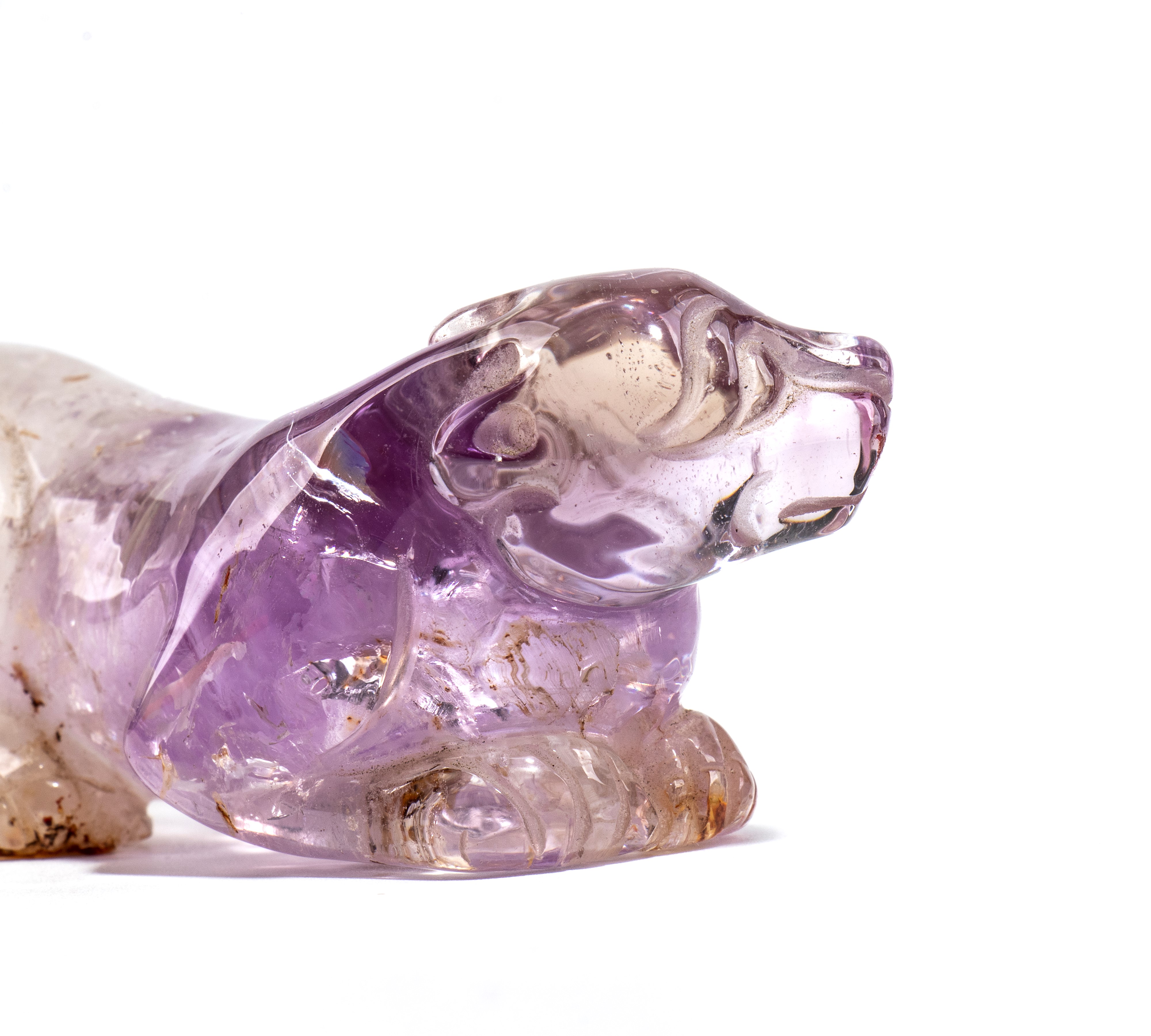 Intaglio in quarzo, raffigurante un animale, Cina, inizio XX secolo