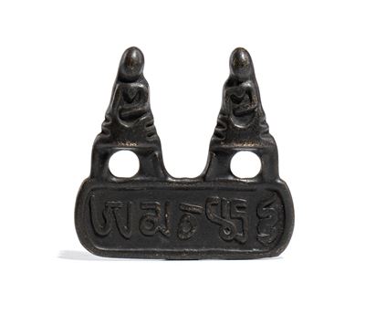 Amuleto buddista in bronzo, Cina, XX secolo