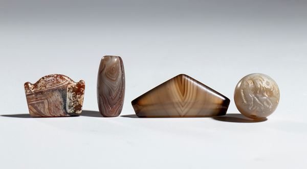 Group of pearls and seal, China and Iran