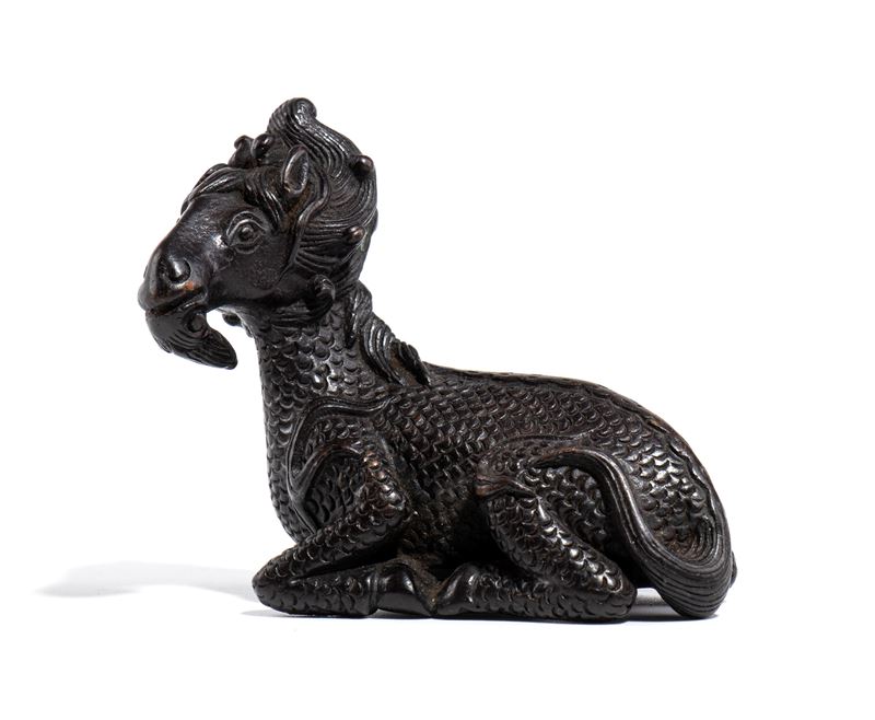 Intaglio in rame, Ariete, Cina, Inizio XX secolo