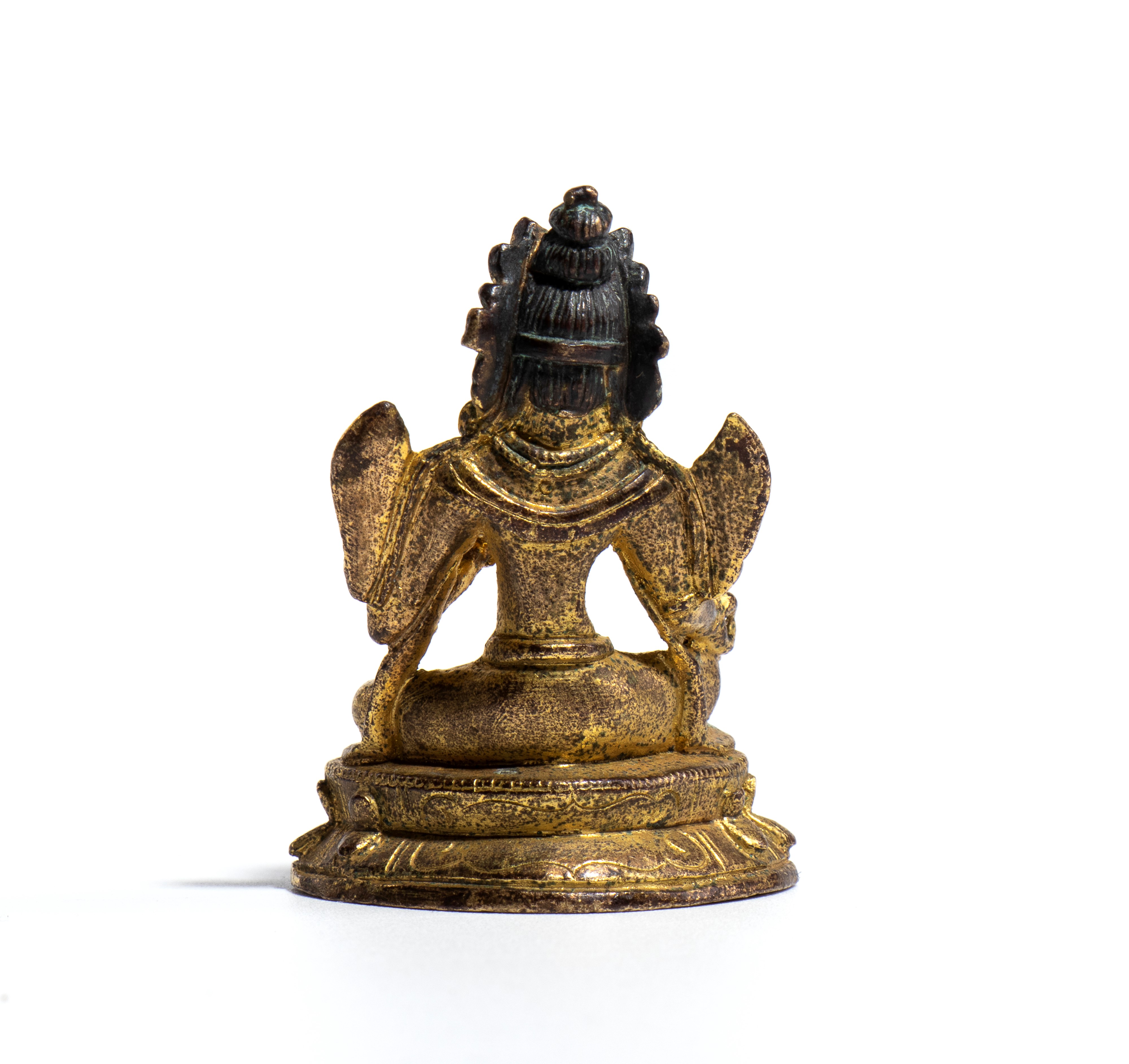 Figura di Tara Verde, rame dorato, Tibet, Inizio XX secolo