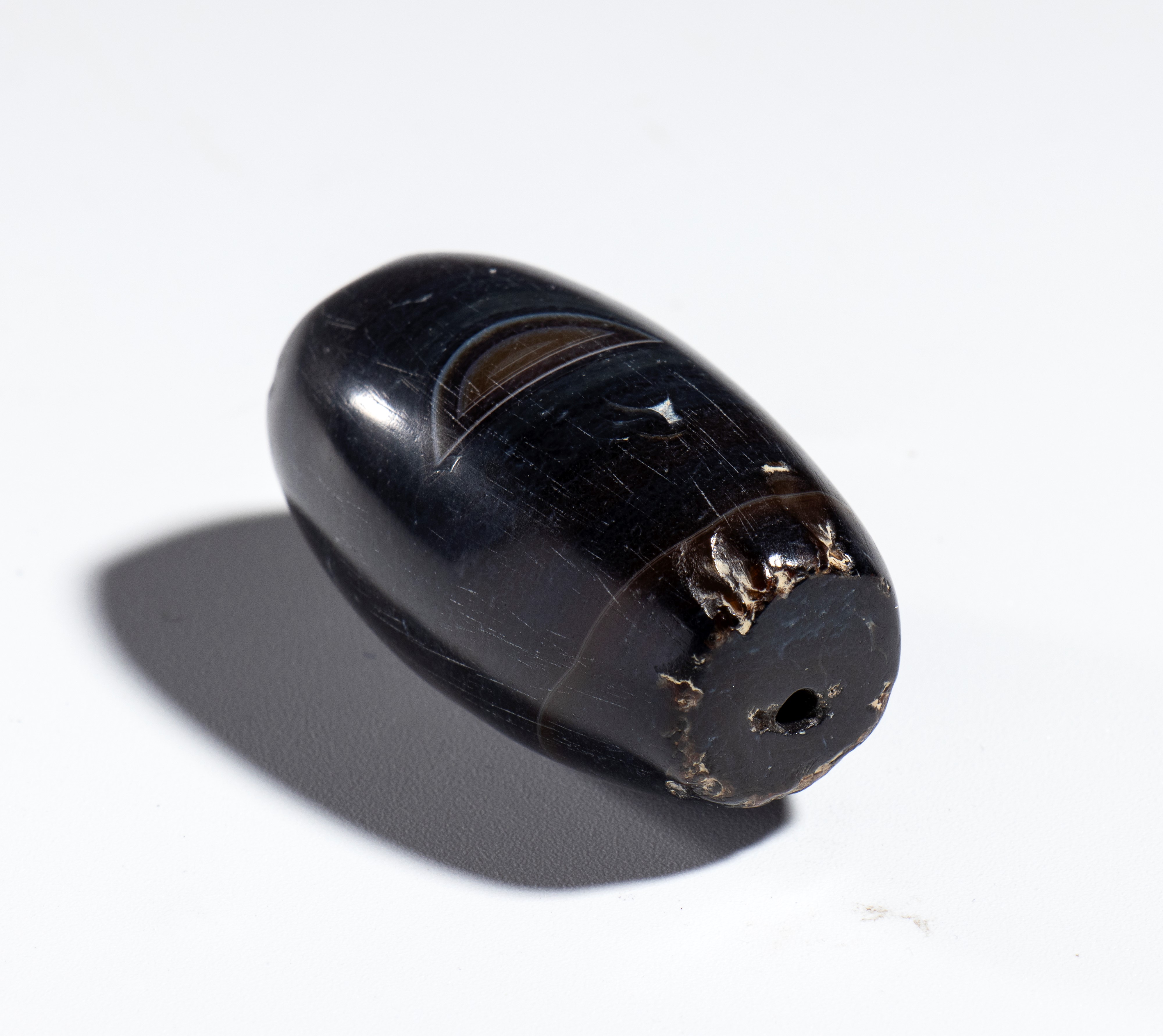 Perla in agata a venature "Chan Si"