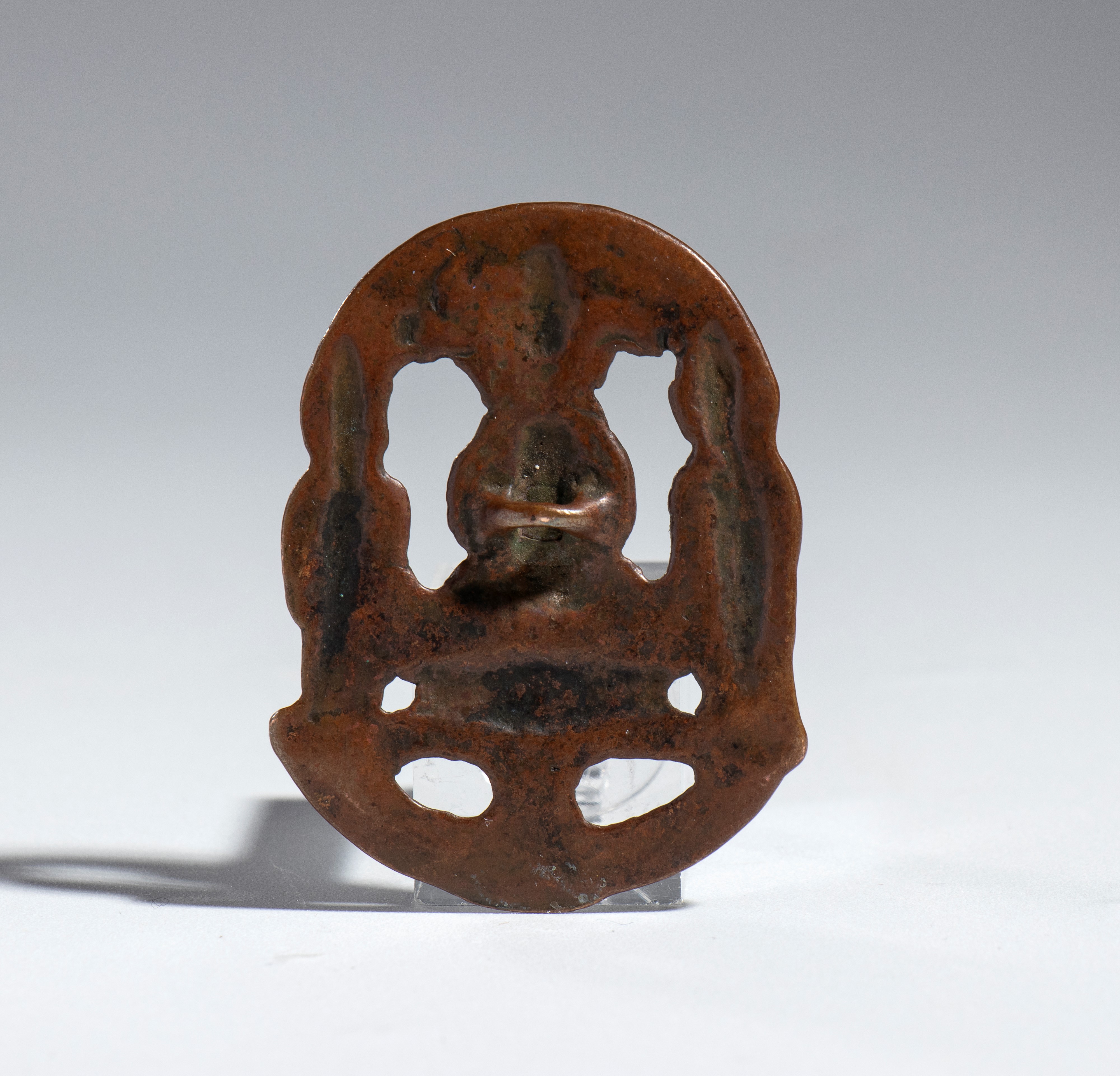 Amuleto buddista in bronzo legato, Cina