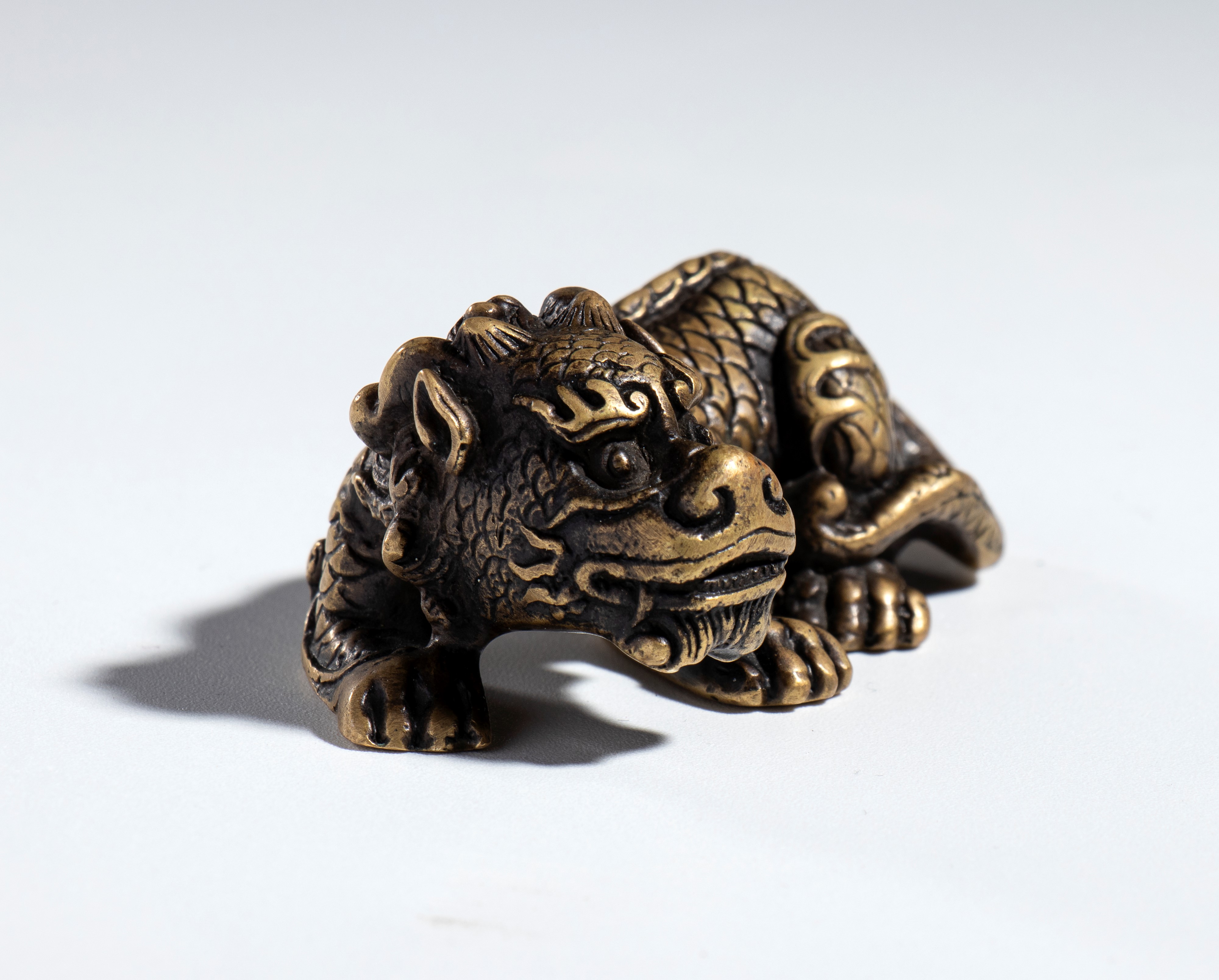 Animale di buon auspicio in rame, Cina