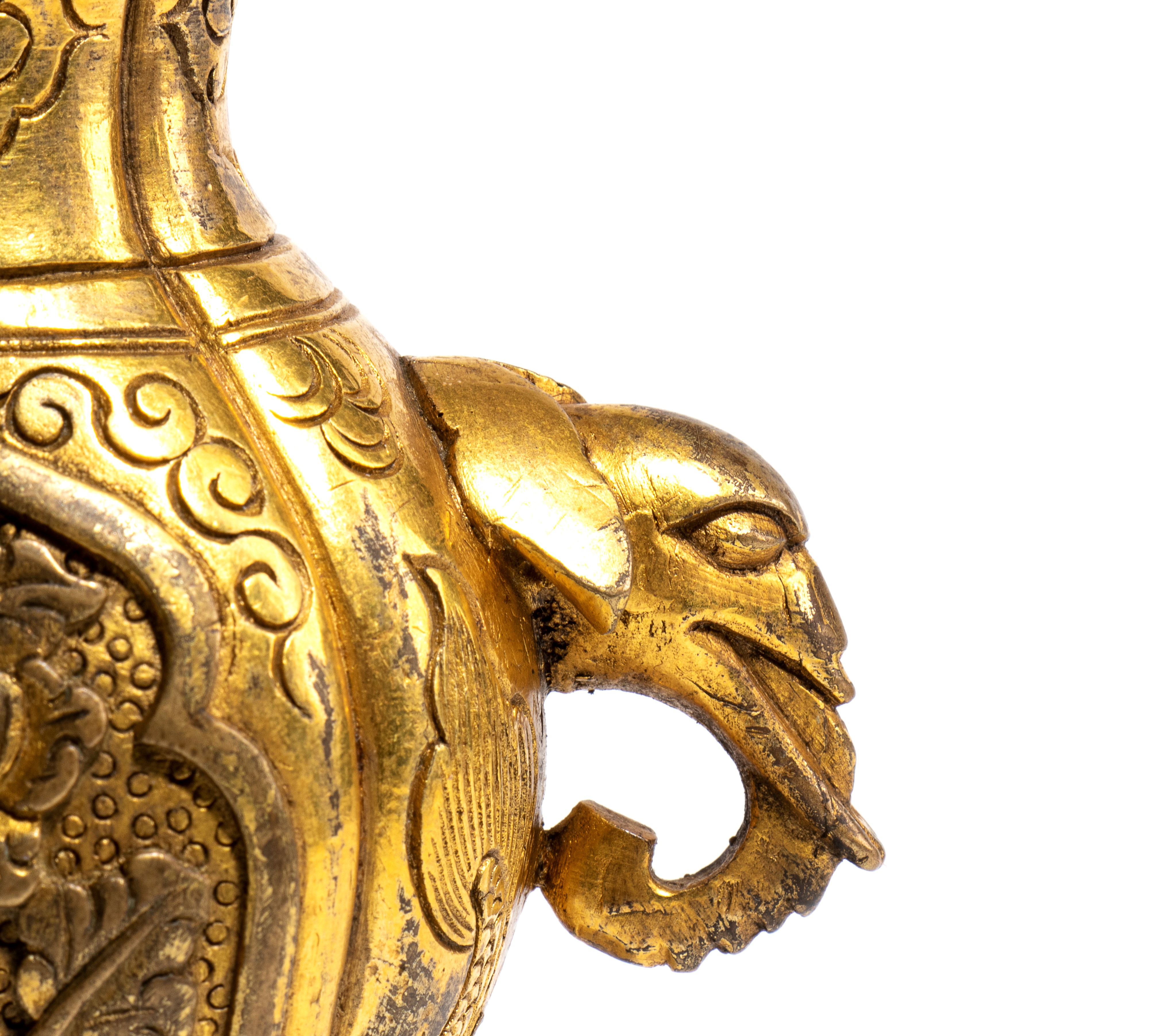 Coppia di vasi in oro laminato, Cina