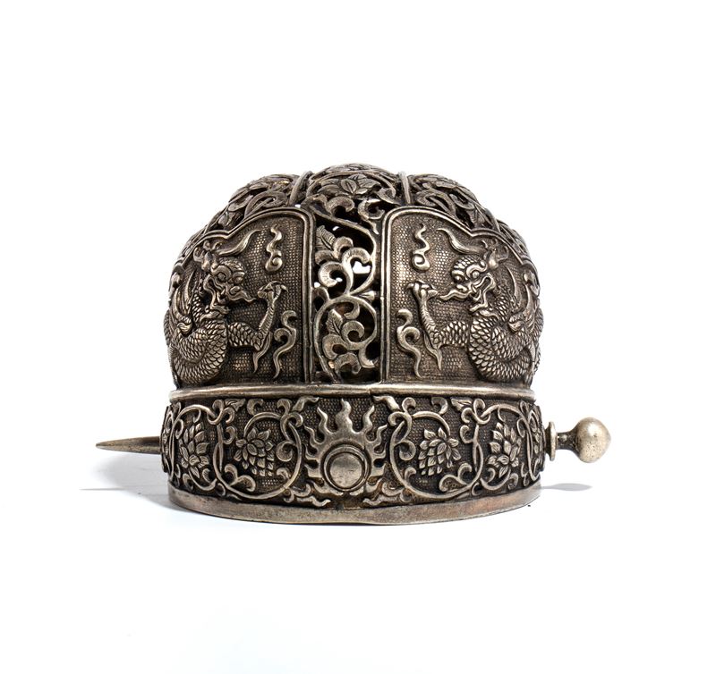Diadema per capelli in rame, Cina, dinastia Qing, XIX secolo