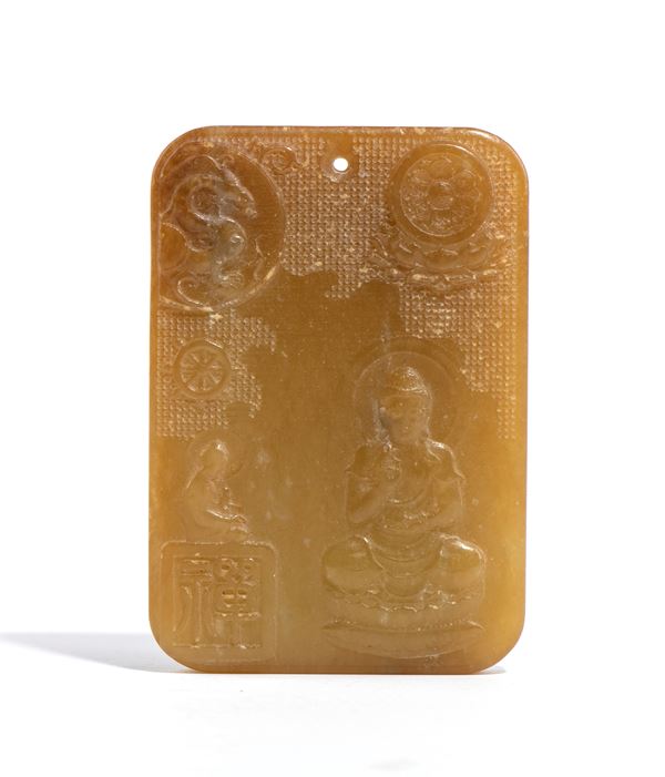 Placchetta in giada, Cina 