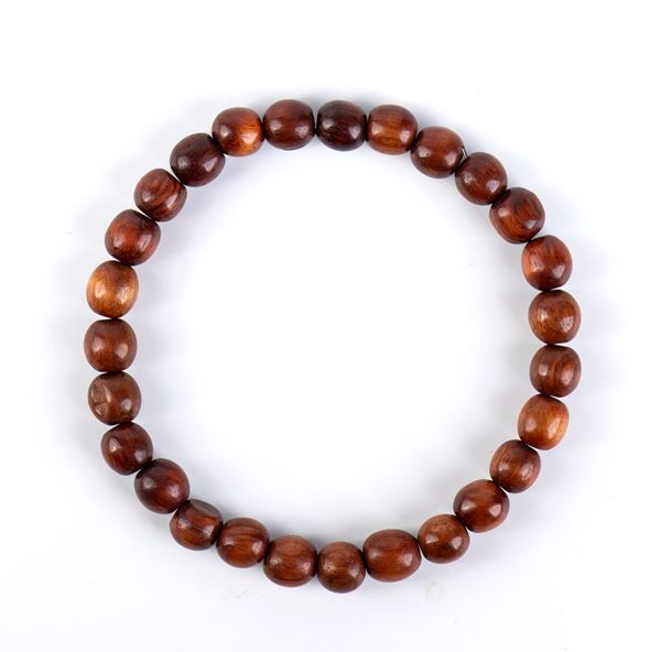 Collana in legno di Huanghuali, Cina