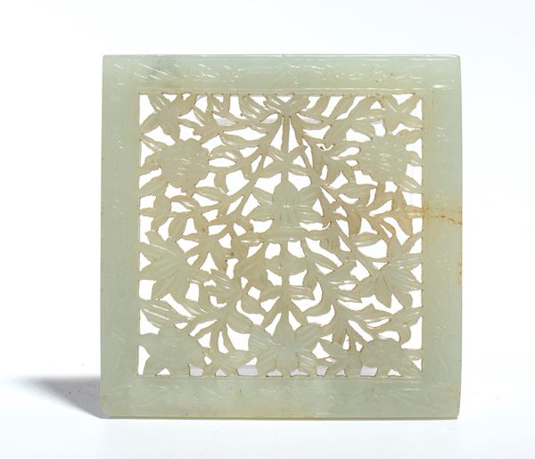 Placchetta ornamentale in giada, Cina