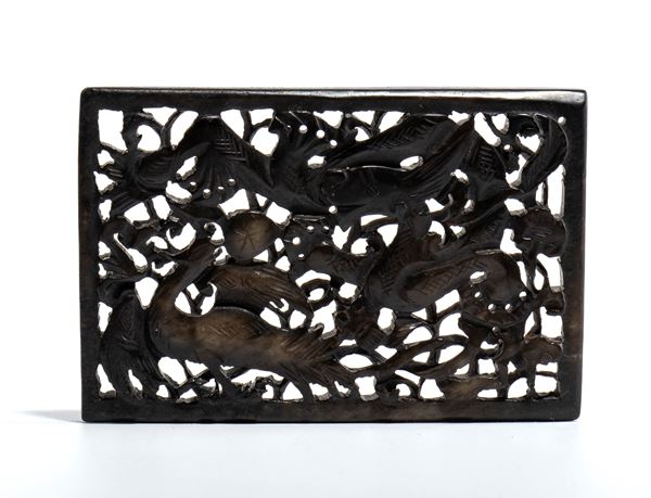 Placca in giada scura, Cina