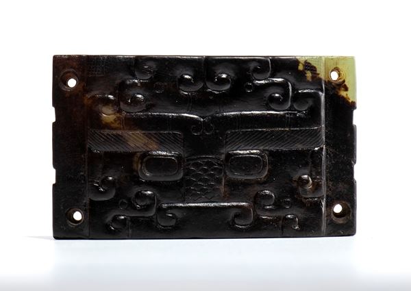 Placca in giada scura, Cina