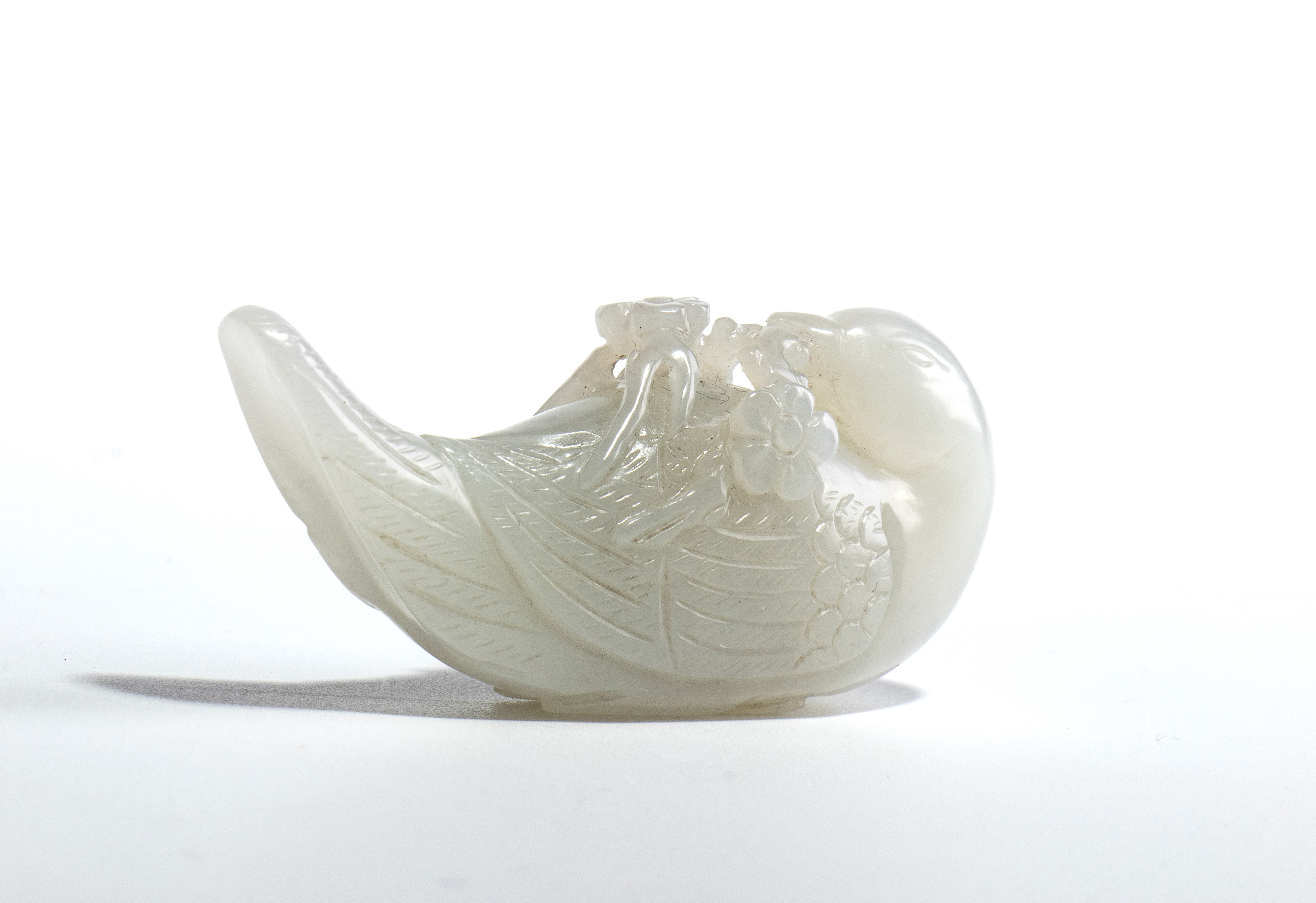 Ornamento pendente in giada bianca, Cina