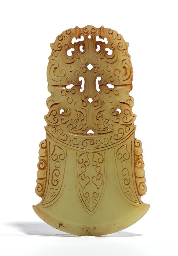 Placca in giada, Cina