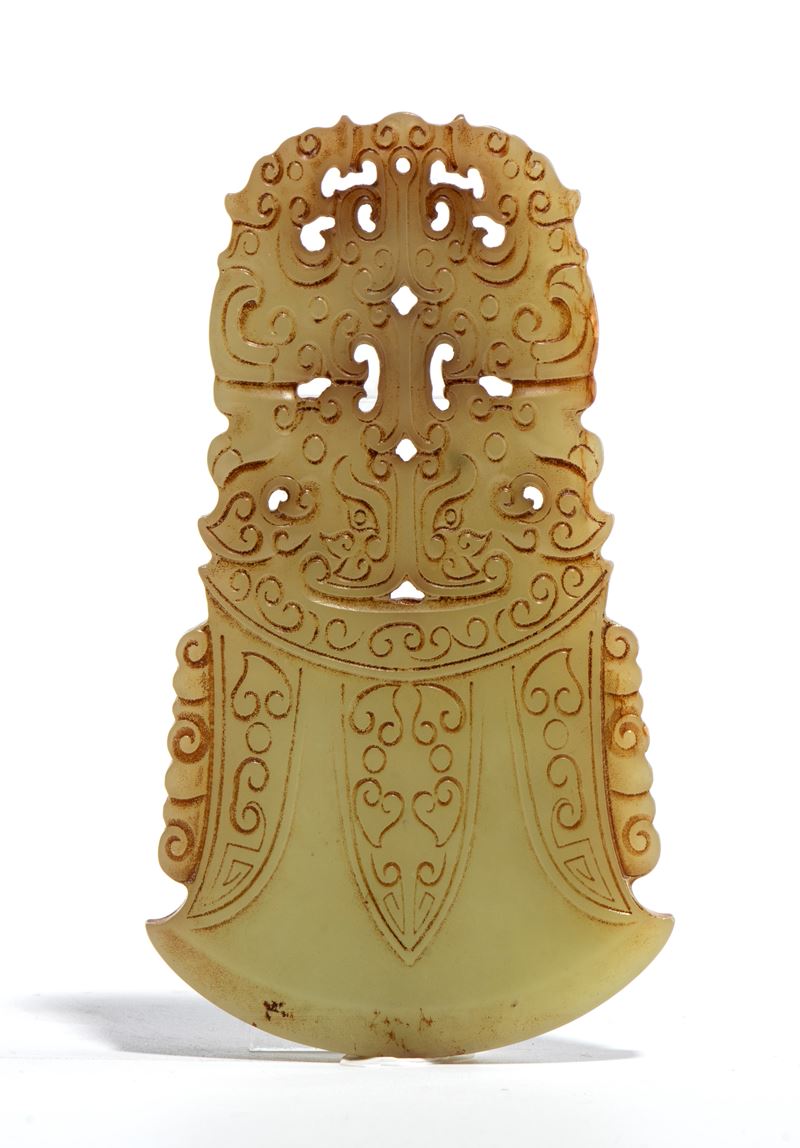 Placca in giada, Cina