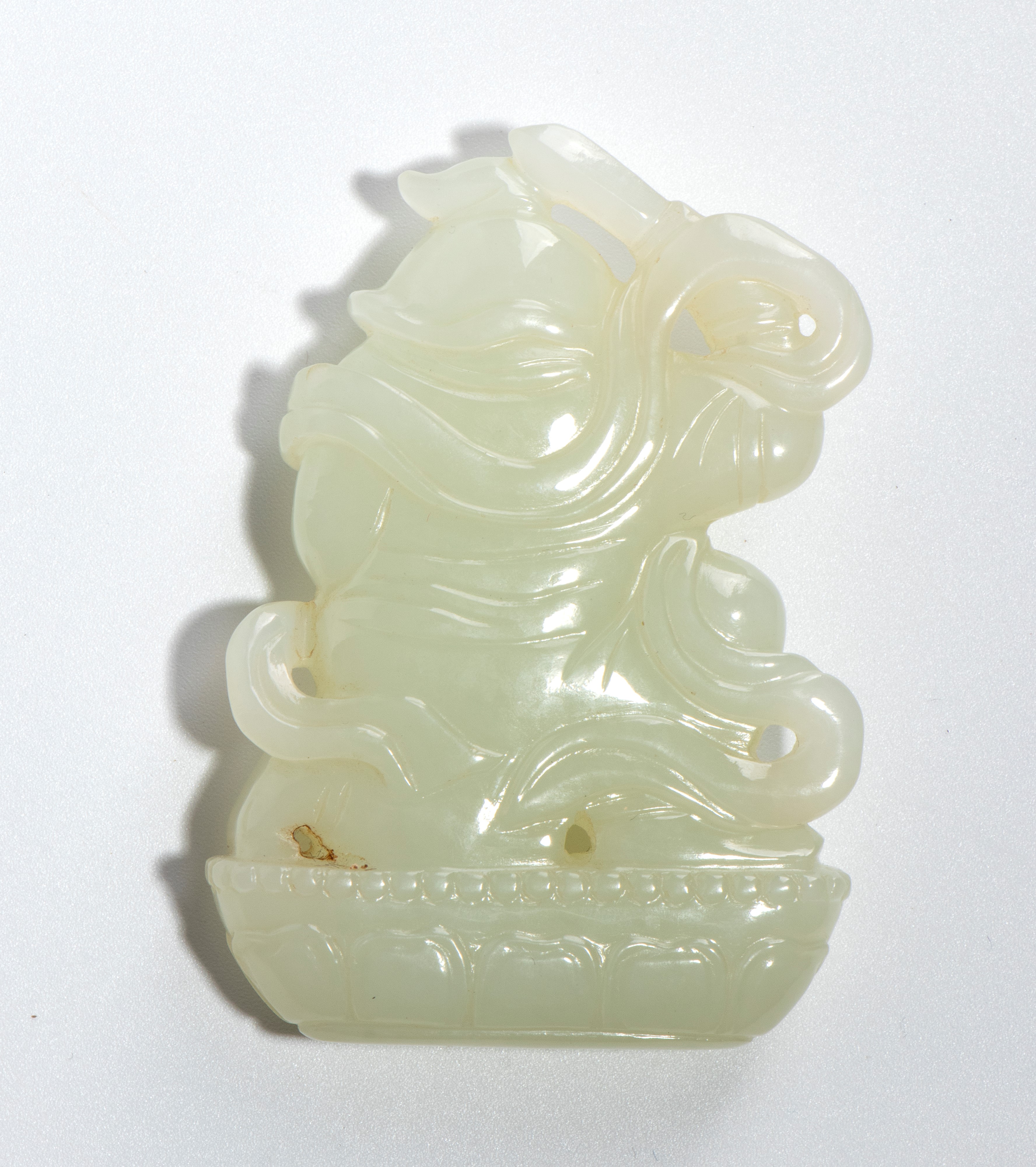 Placca in giada bianca, Cina