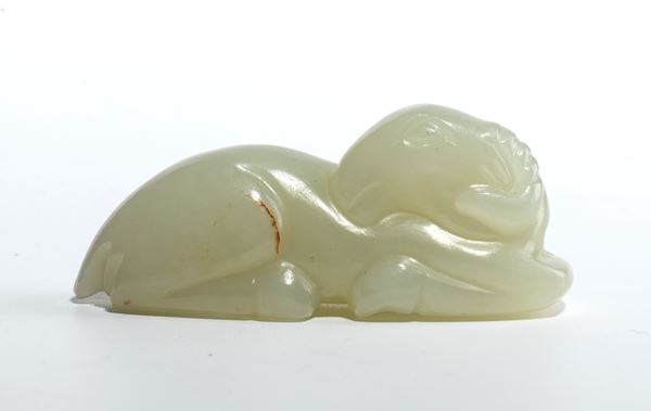 Intaglio in giada bianca, Cina