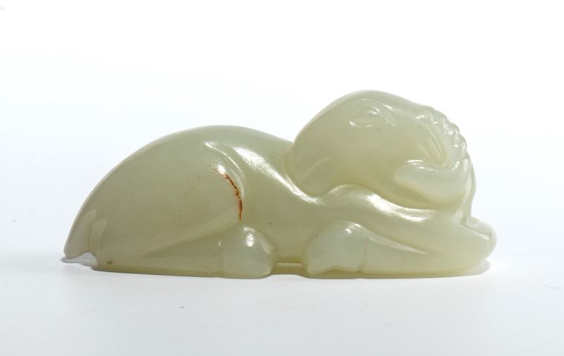 Intaglio in giada bianca, Cina