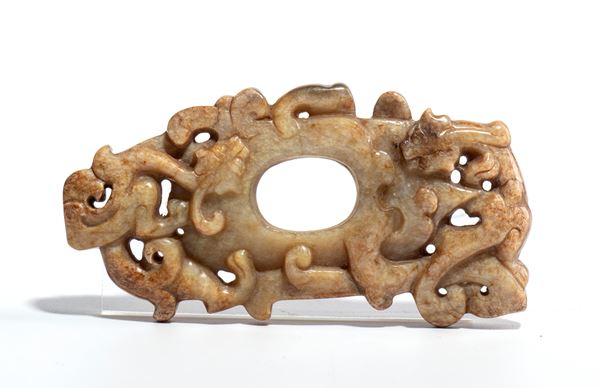 Ornamento pendente  in giada, Cina