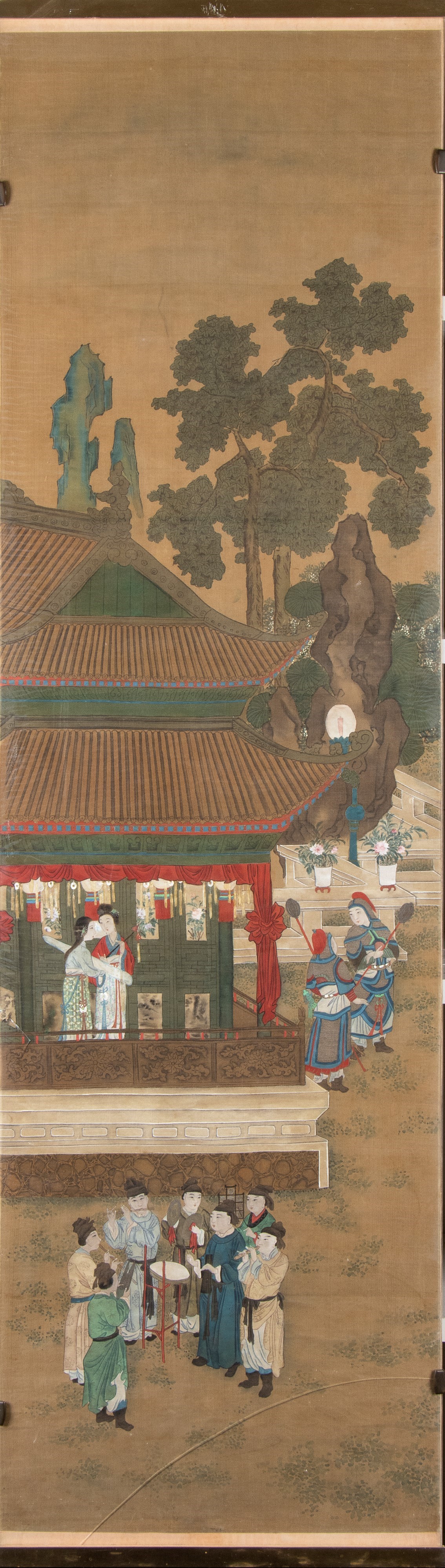 Importante dipinto composto da dodici pannelli. Inchiostro e pigmenti su seta, Cina, dinastia Qin...