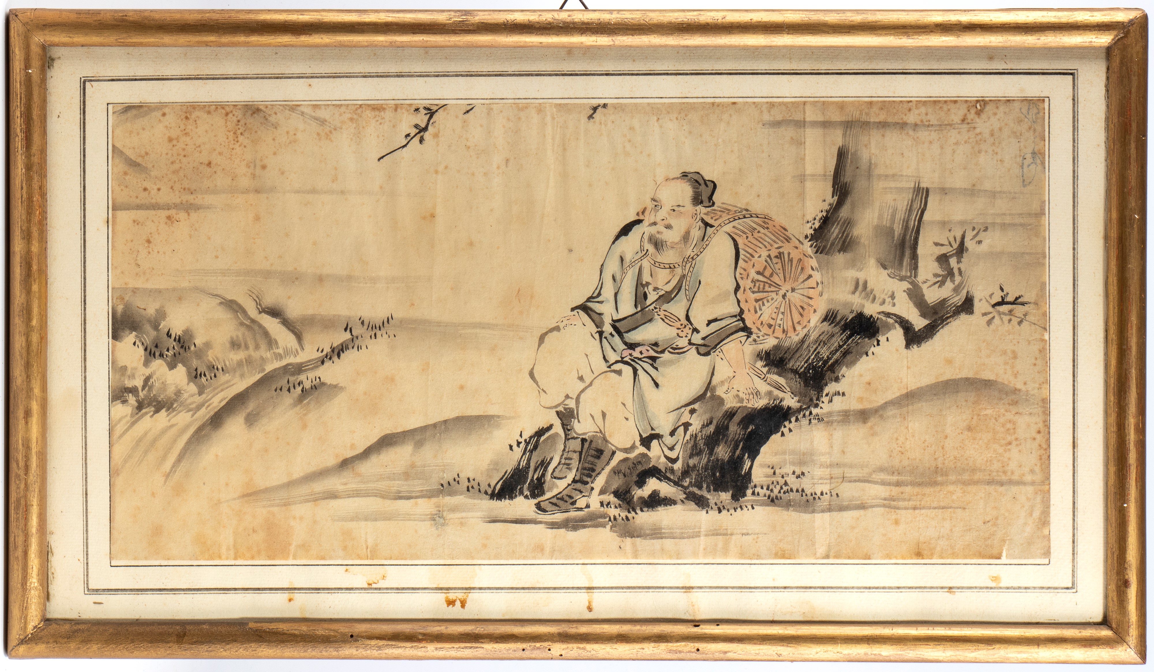 Lotto di due dipinti su carta, Giappone