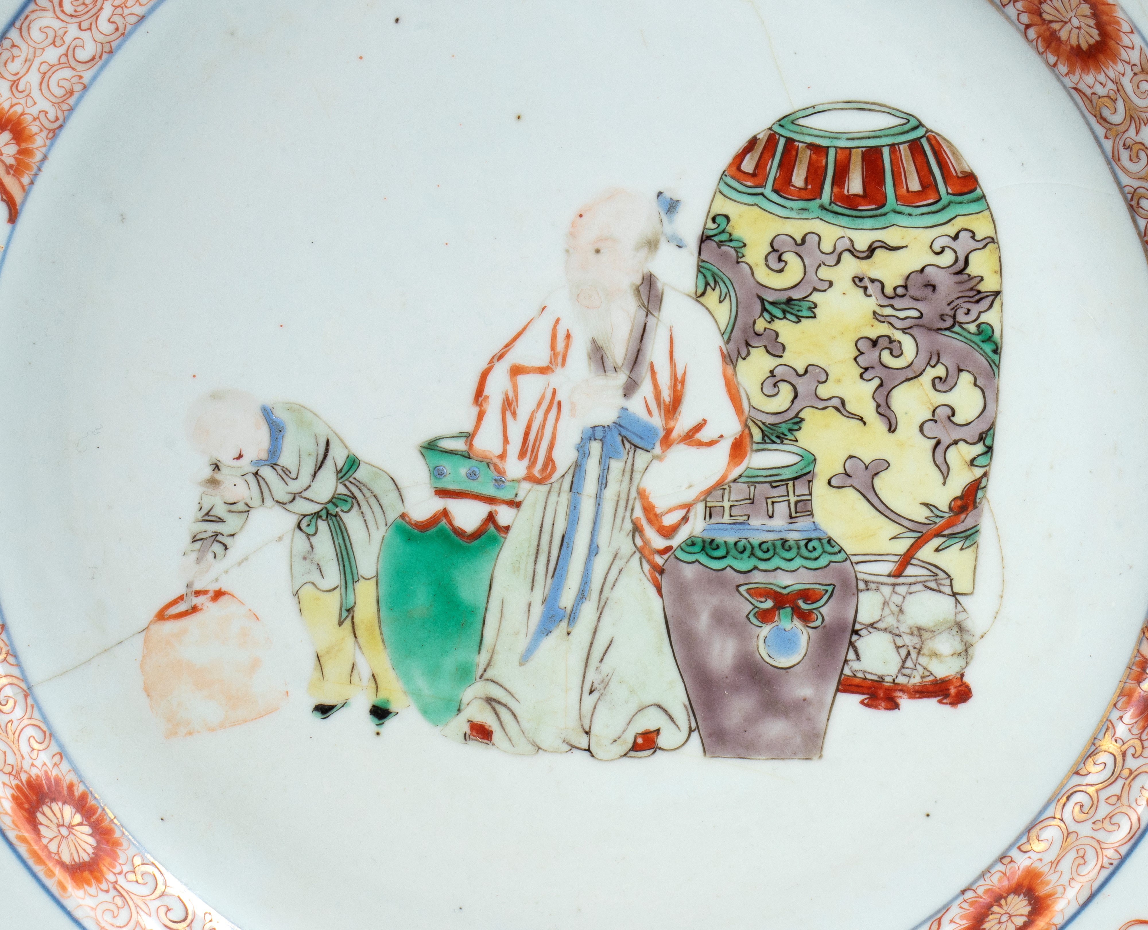 Piatto in porcellana famiglia verde, Cina