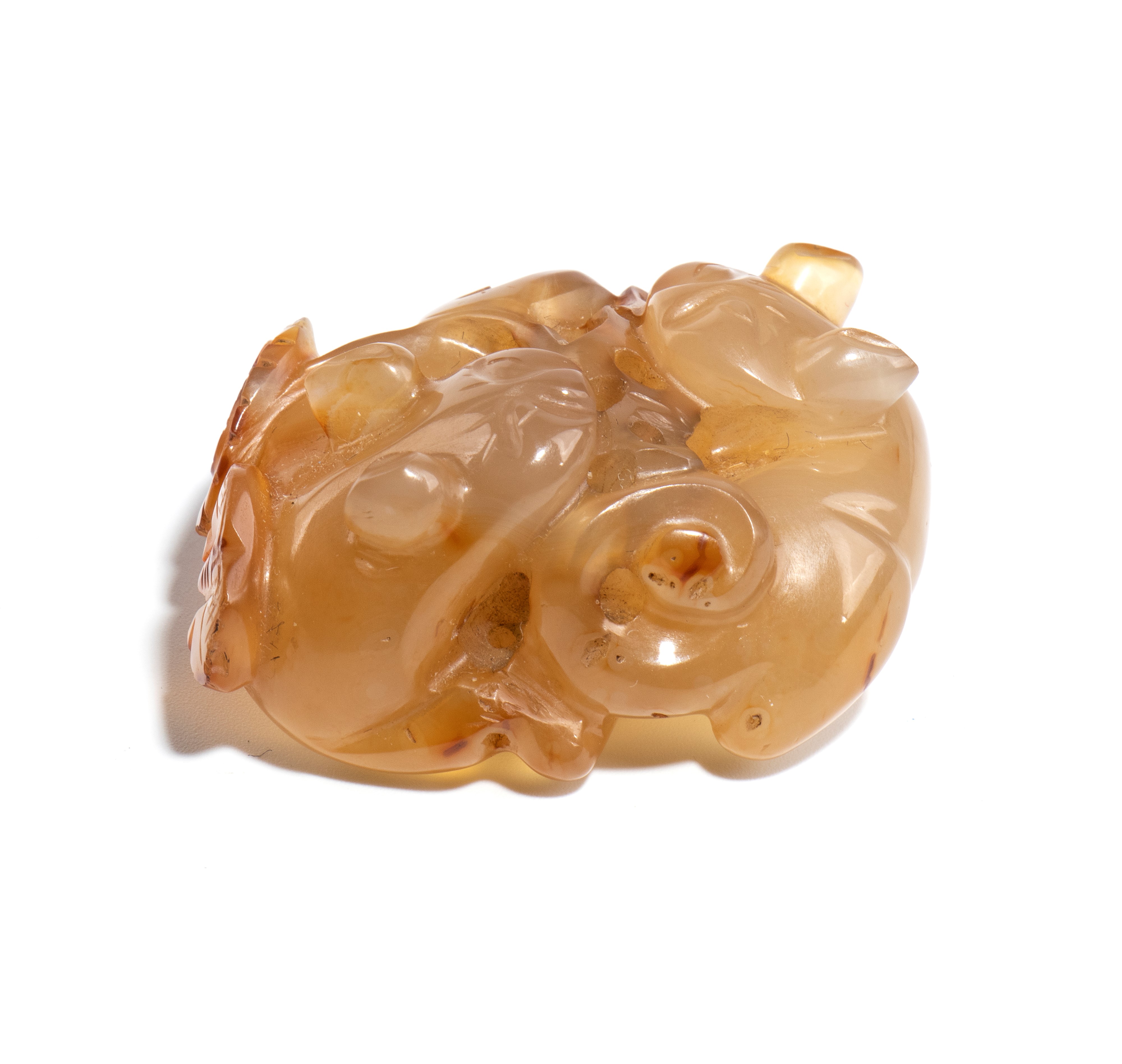 Ornamento pendente in agata, Cina, dinastia Qing (1644-1912), XIX secolo