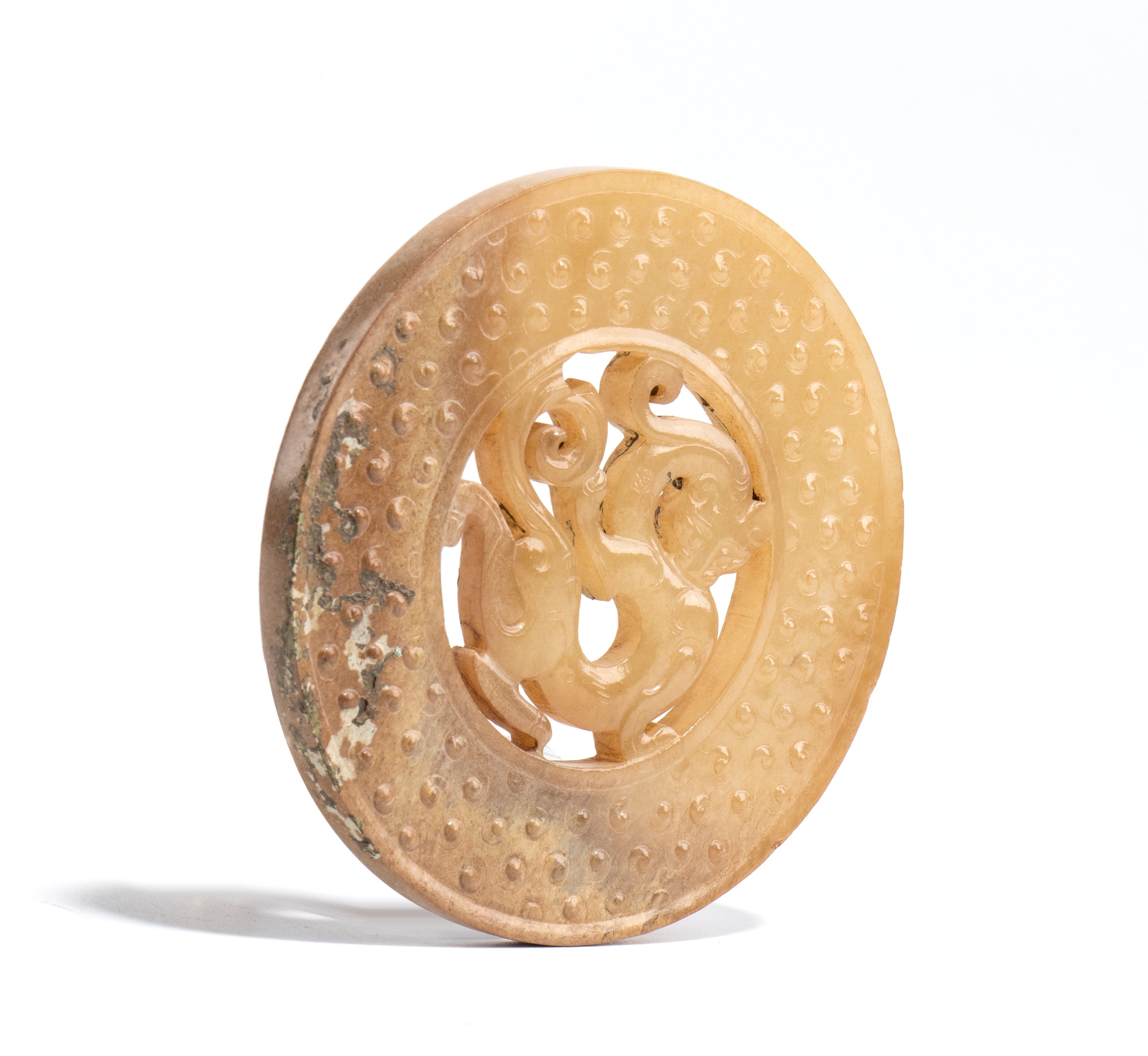 Disco ornamentale in giada, Cina