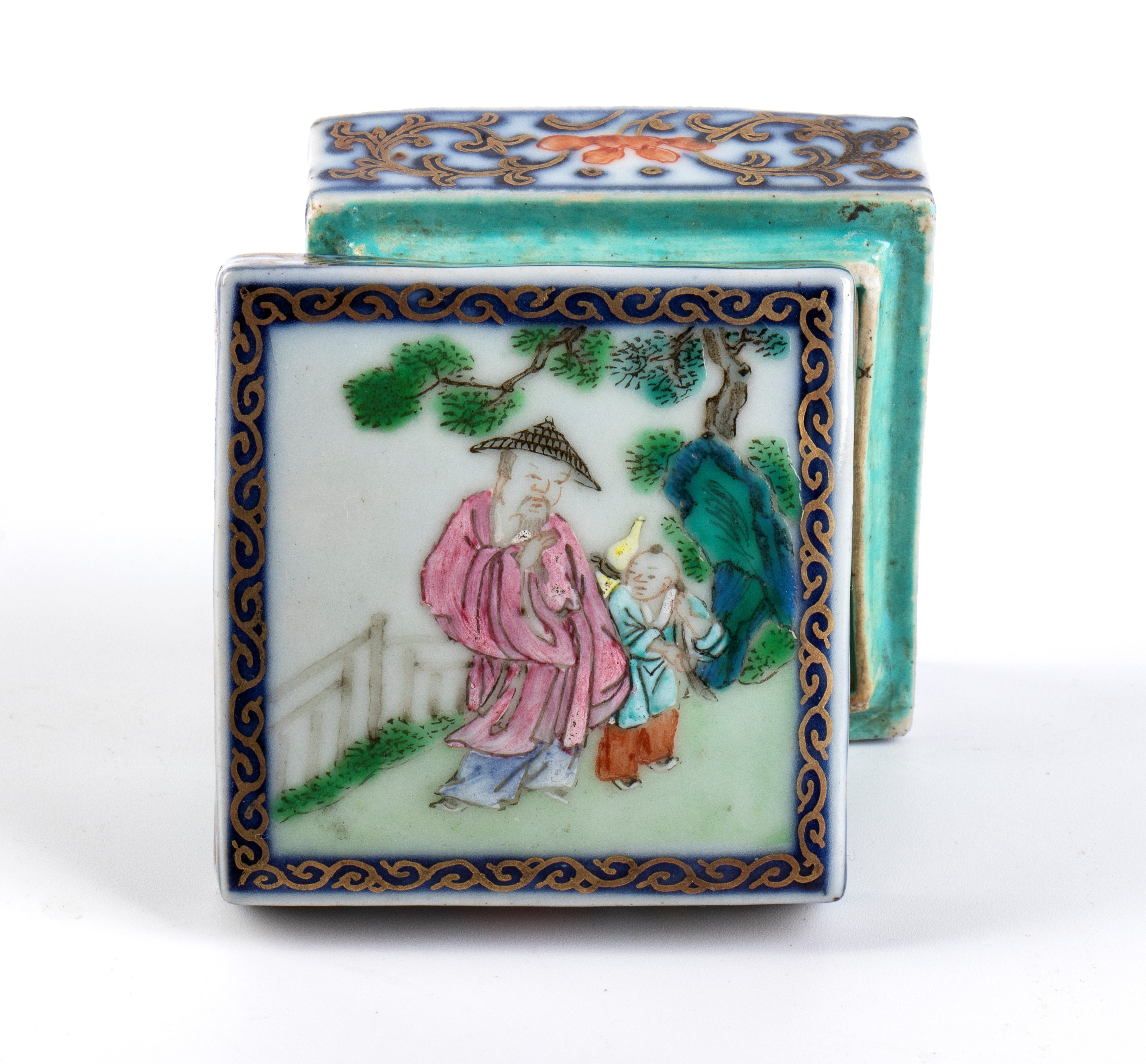 Una rara scatola in porcellana famiglia rosa, Cina