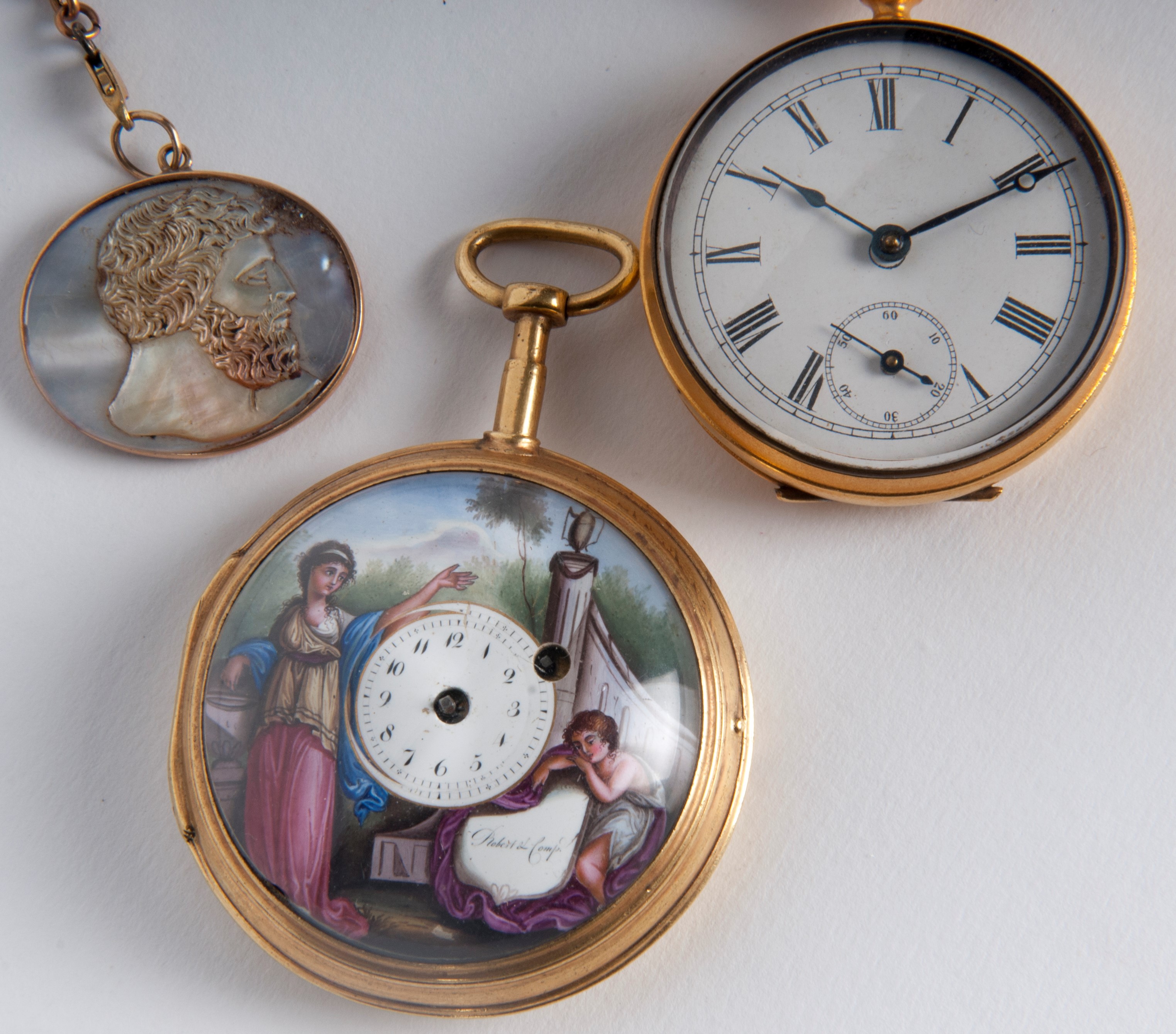Lotto di sei orologi da tasca, XX secolo, metallo e argento