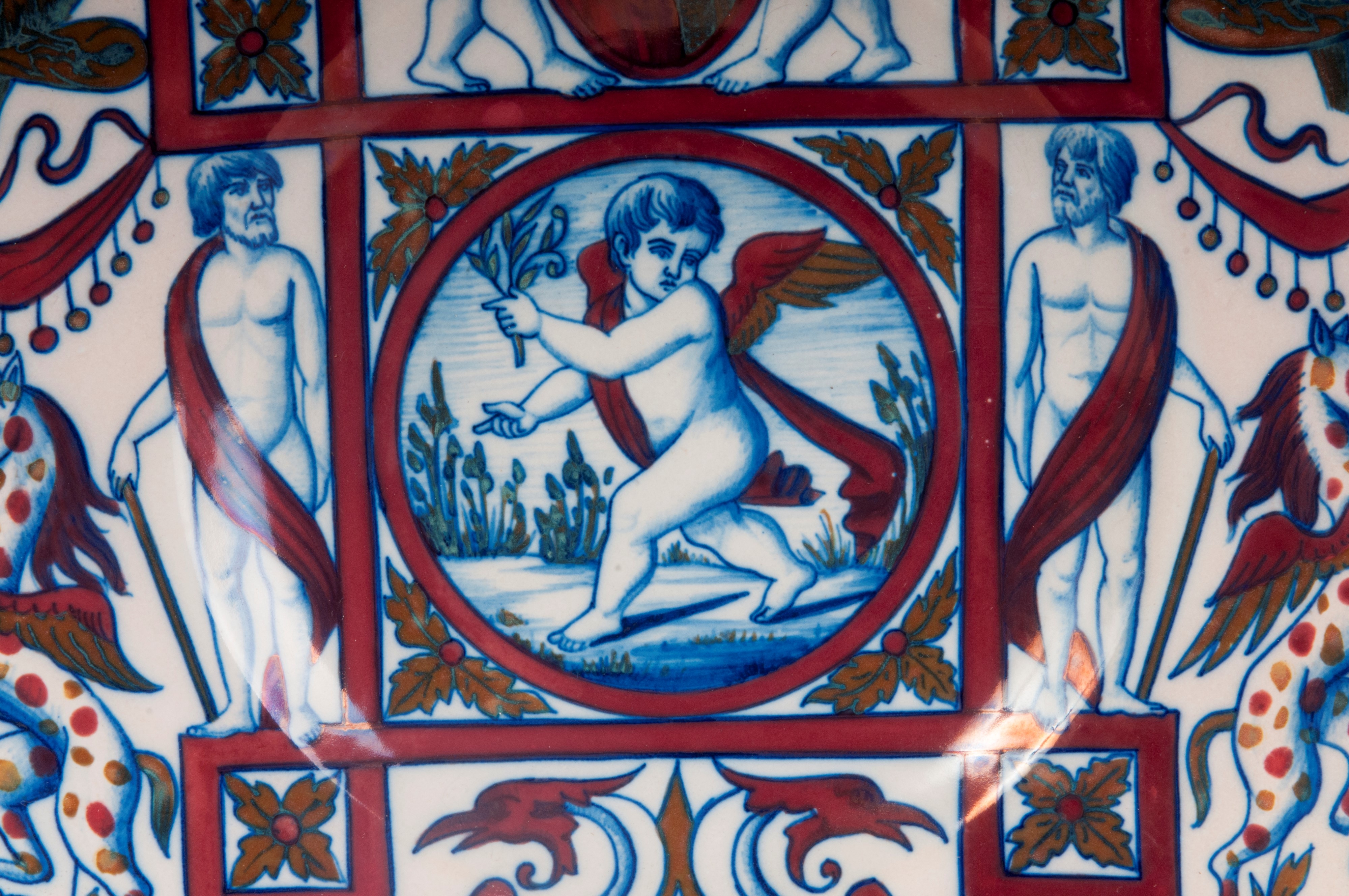 Paolo Rubboli - Piatto da pompa in ceramica policroma