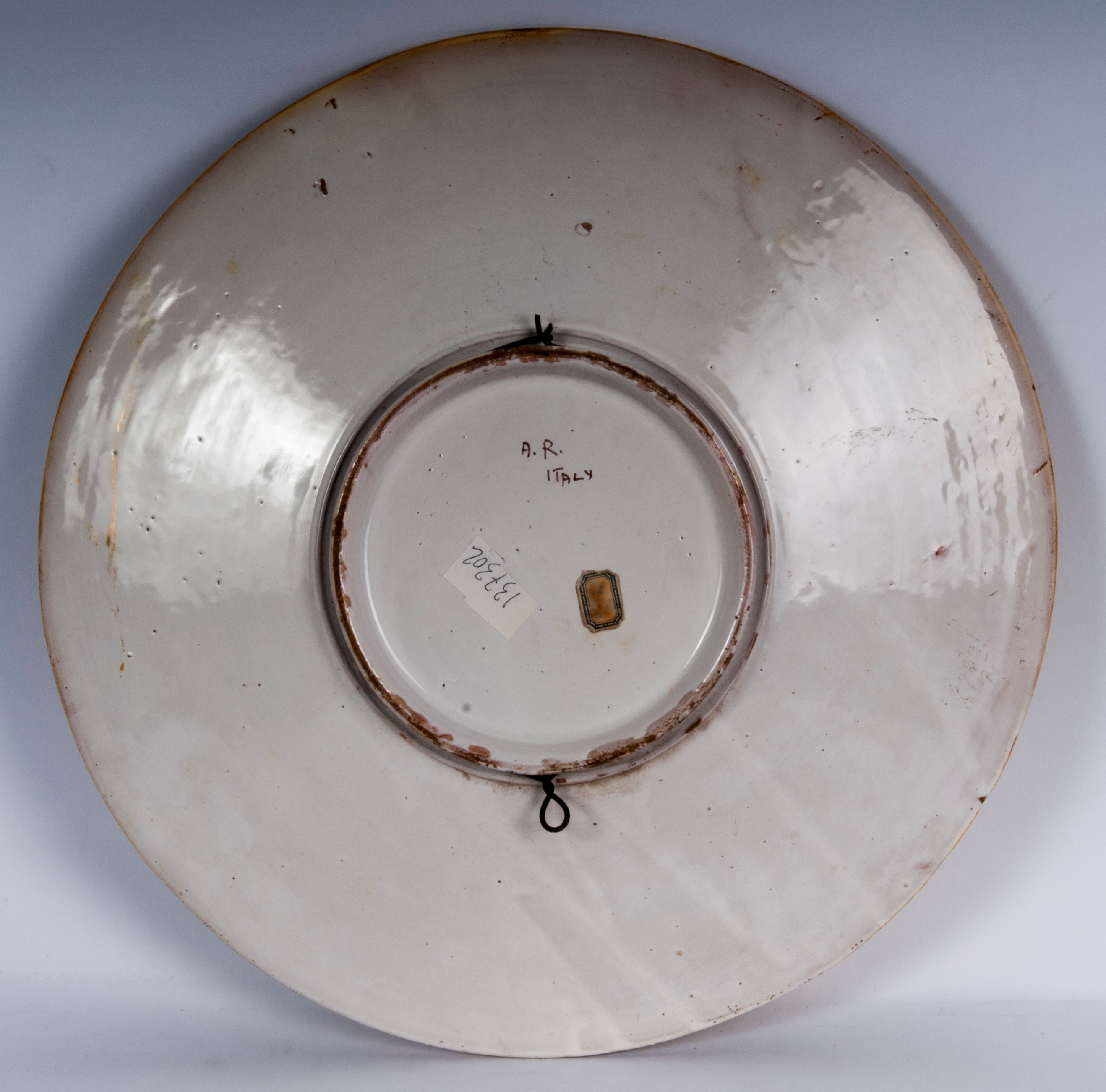 Alberto Rubboli - Piatto da pompa in ceramica policroma, anni '30