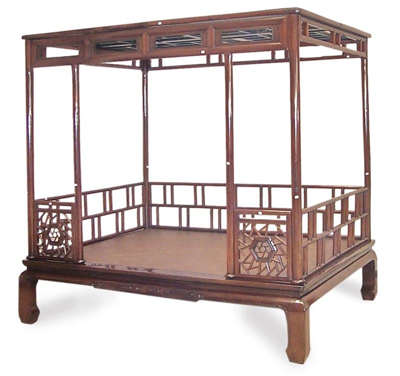 Letto con baldacchino, Cina, XX secolo