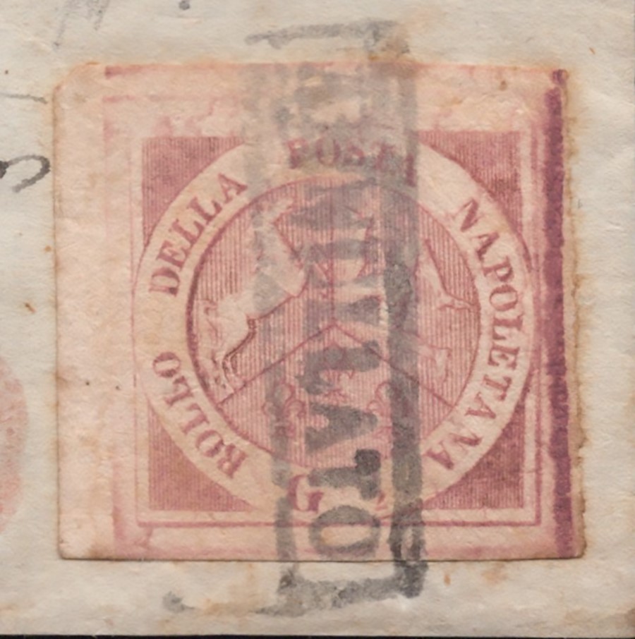 Napoli, 1/2 grano I tav. Carminio n. 1d, 1858