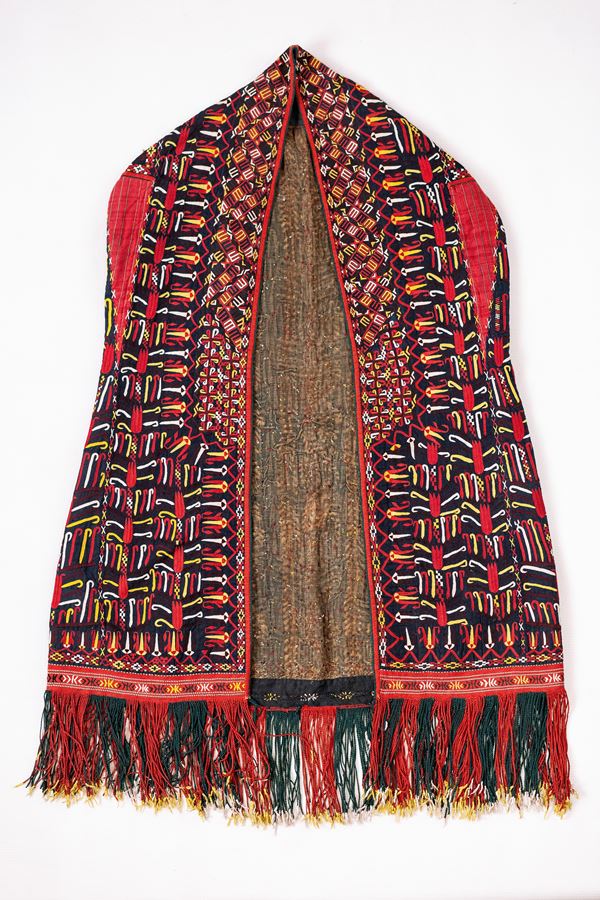 Abito Turkmeno "Chirpy" in seta ricamata