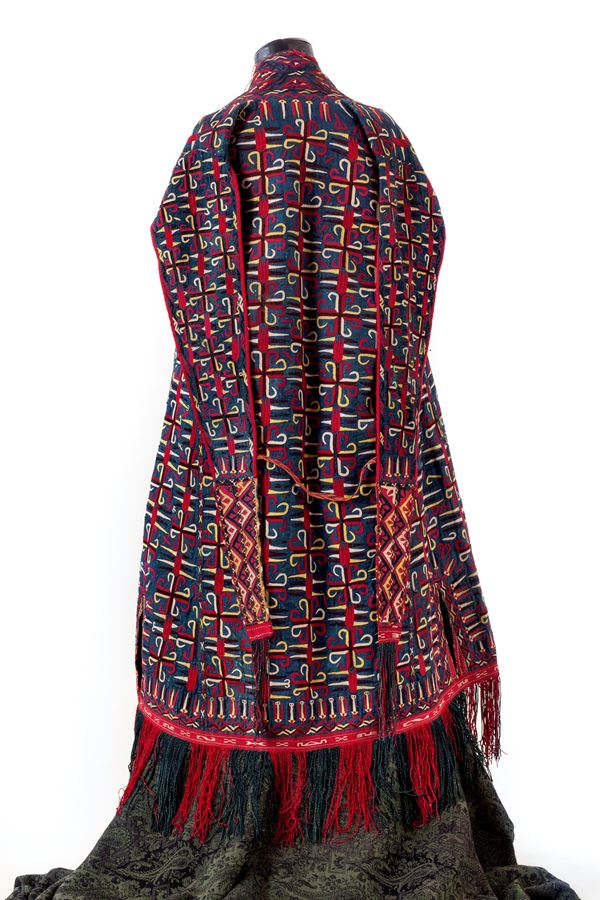 Abito Turkmeno "Chirpy" in seta ricamata 