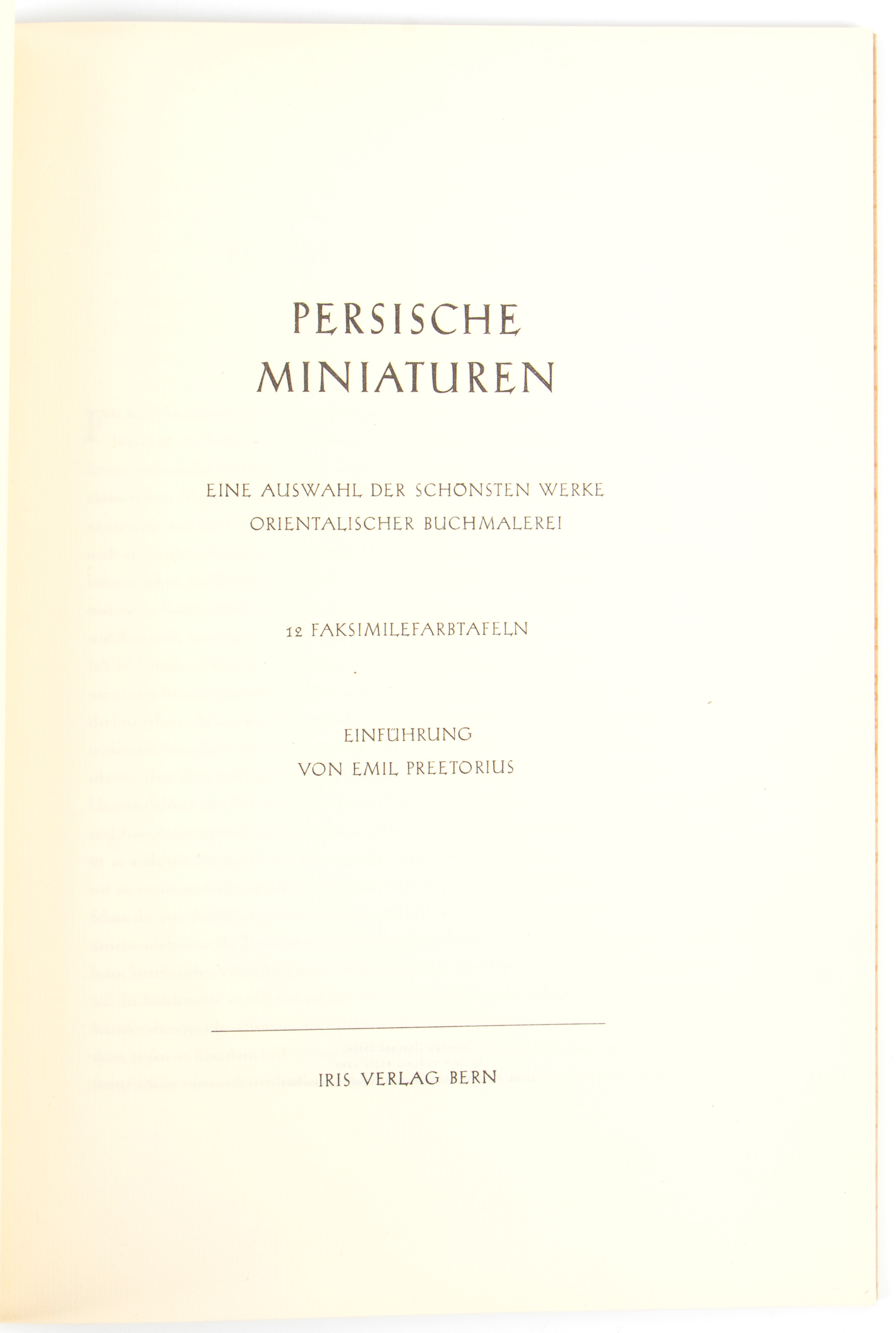 Libro di dodici miniature persiane, Iran, XX secolo, illustrato da Emil Preetorius