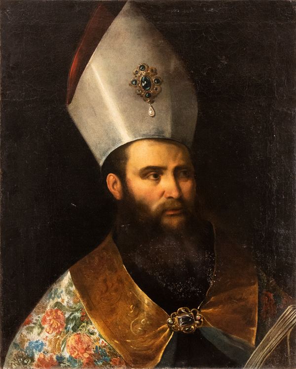 Giovanni Bernardino Azzolino Il Siciliano - Portrait of a bishop